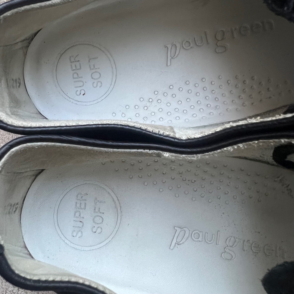Paul Green Super Soft Women 8.5 UK 6Black Leather Side Zip Platform Sneakers - Picture 12 of 15